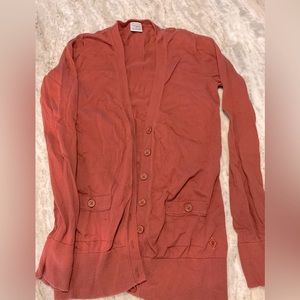 Rust color fair trade organic cotton sweater